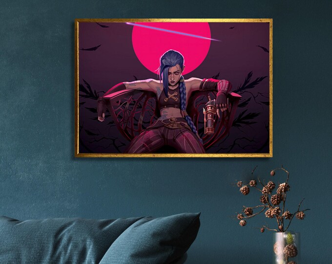 League of Legends Arcane Jinx Spray Painting A4 - Etsy.de