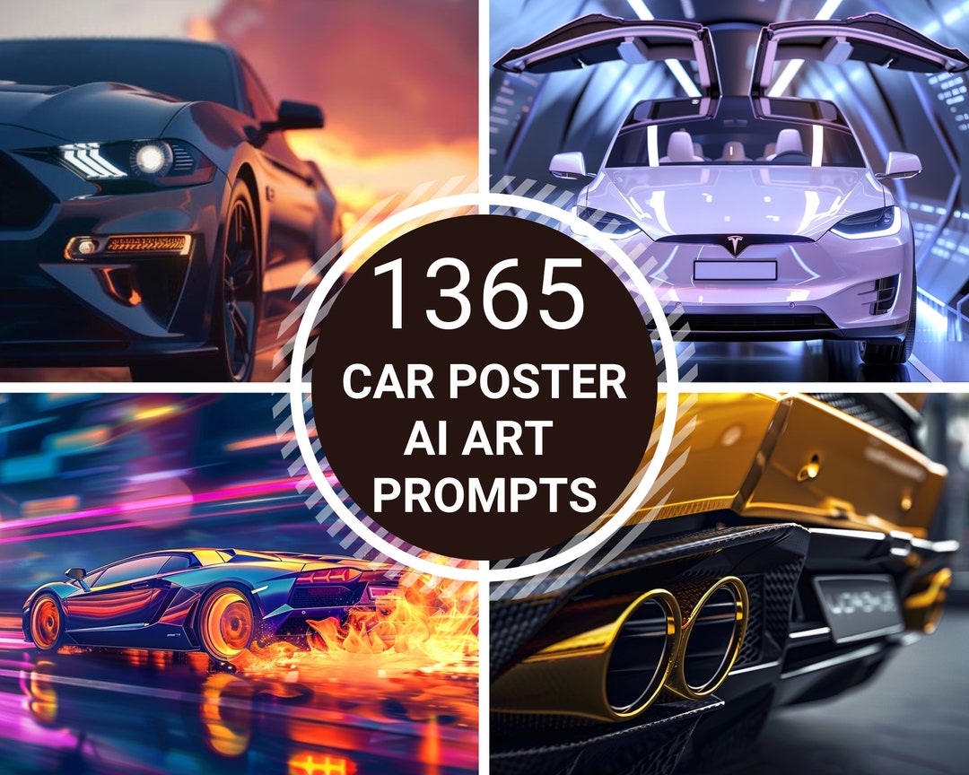 Car Poster Art AI Prompts for Midjourney Dall-e and Stable Diffusion ...