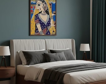 Auethentic Madhubani Painting - Village Women