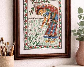 Auethentic Madhubani Painting From Bihar - Harini Kshetra