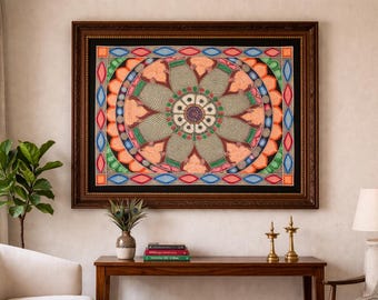 Indian Mandala Wall Art Framed Painting