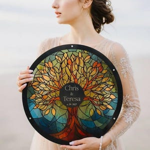 Stained Glass Effect Wedding Guest Book Alternative: Fairytale Acrylic Sign image 12