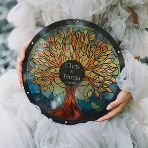 Stained Glass Effect Wedding Guest Book Alternative: Fairytale Acrylic Sign image 11