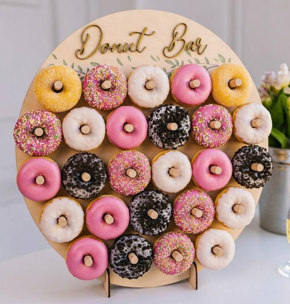 By a Pro: Donut Wall Display Stands | Dessert Table Display