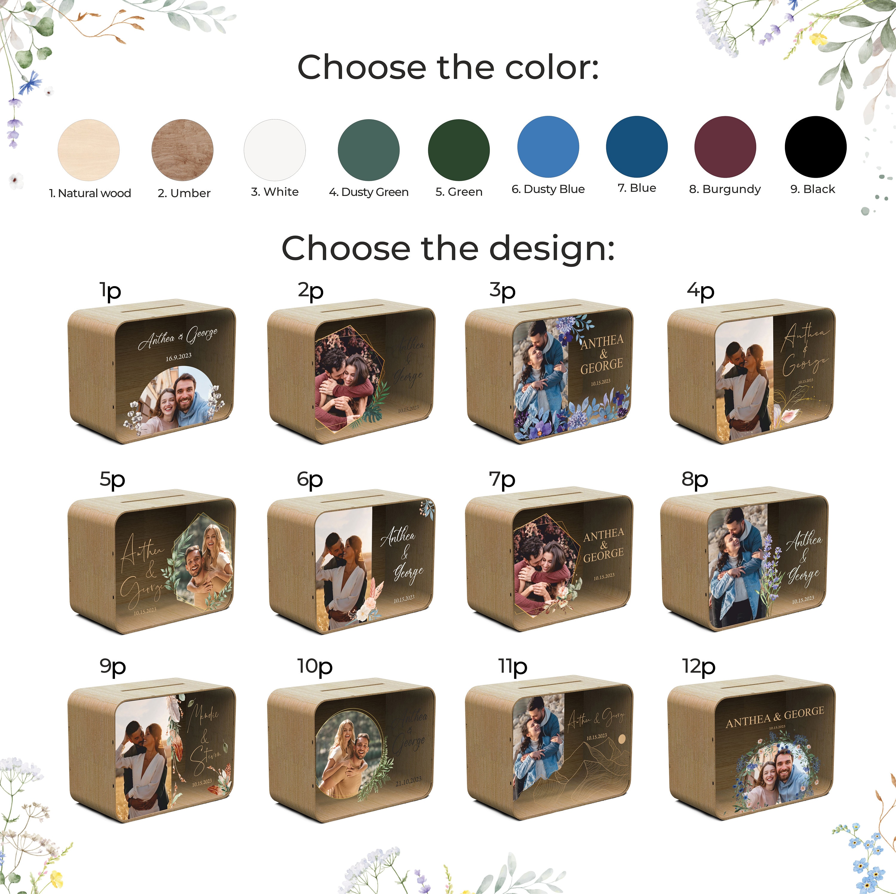 Personalisierte Hochzeitskartenbox mit Schlitz, Gewölbte Hochzeitsumschlagbox, Abschlusskartenbox, Hochzeitsgeschenkkartenbox, Hochzeitsspardose