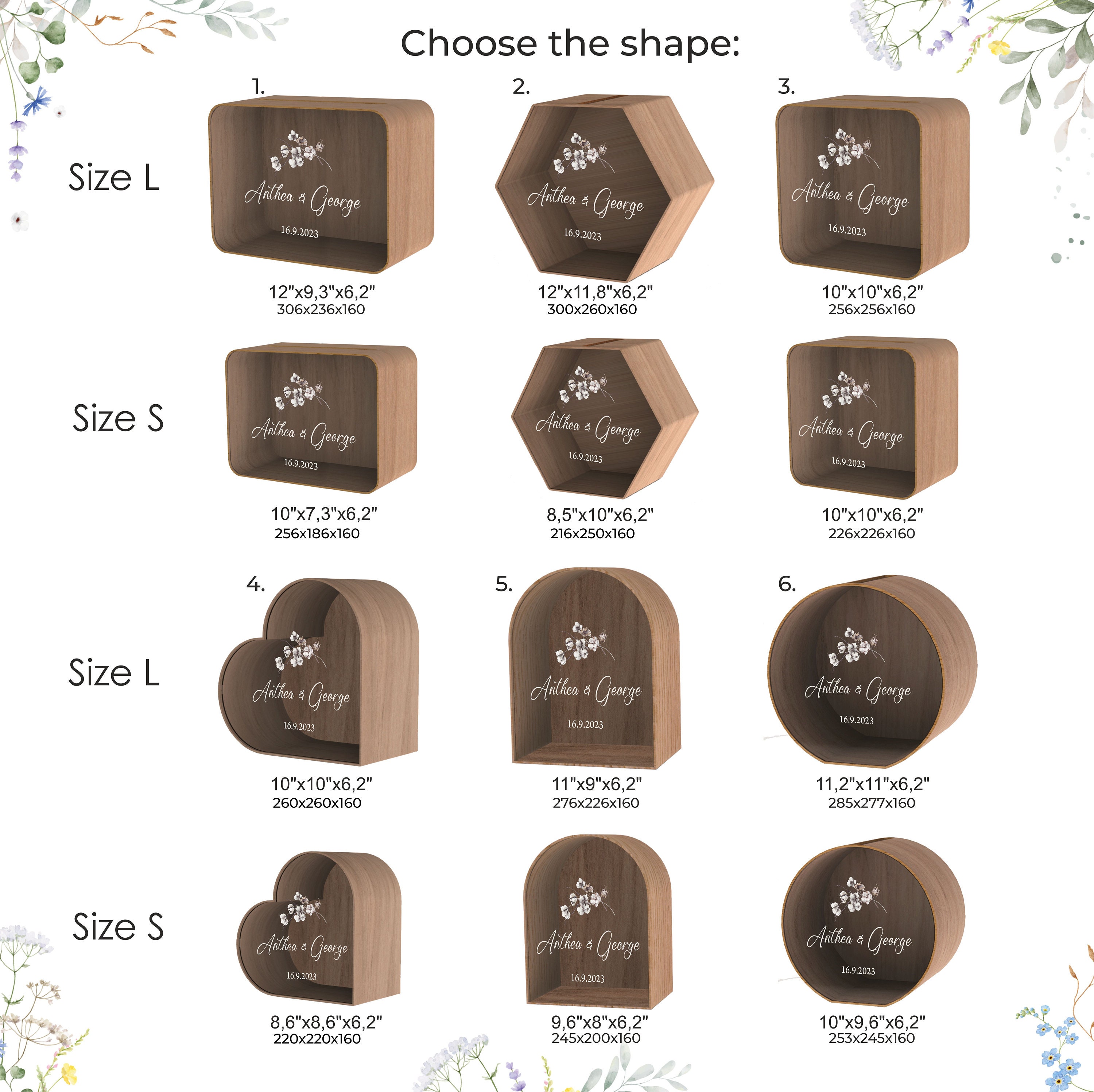 Personalisierte Hochzeitskartenbox mit Schlitz, Gewölbte Hochzeitsumschlagbox, Abschlusskartenbox, Hochzeitsgeschenkkartenbox, Hochzeitsspardose