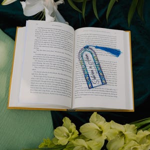 Stained Glass Effect Bookmark: Personalized Fairytale Wedding Favor image 15
