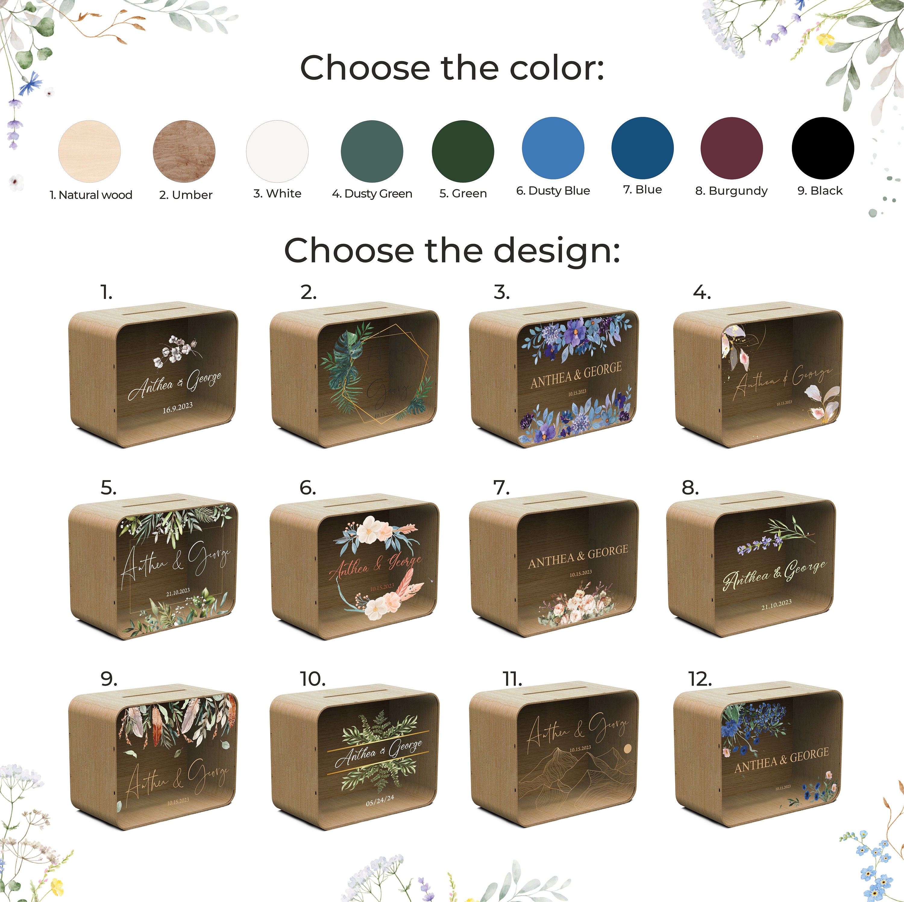 Personalisierte Hochzeitskartenbox mit Schlitz, Gewölbte Hochzeitsumschlagbox, Abschlusskartenbox, Hochzeitsgeschenkkartenbox, Hochzeitsspardose