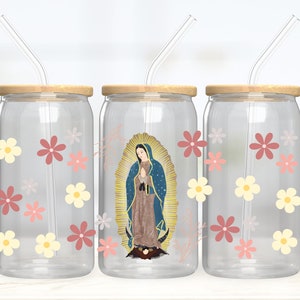 Virgen de guadalupe cup wrap - digital download - png cup wrap - virgin mary png - our lady of guadalupe png - 16oz cup wrap - catholic PNG