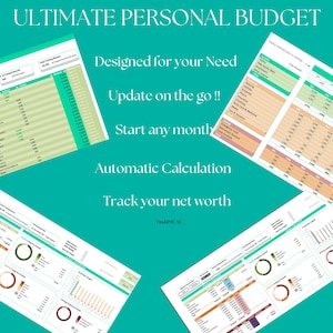 Annual Budget Sheets Spreadsheet Monthly Annual Budget Planner Ultimate Personal Budget