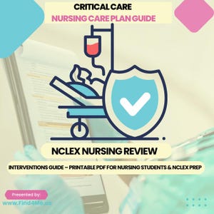 Critical Care Nursing Care Plan Bundle Med-surg Printable PDF | 25 ...