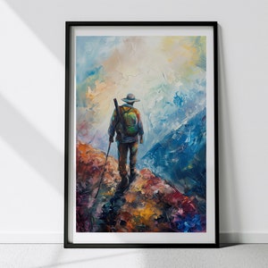 Digital art / abstract lonely wanderer / Downloadable digital art / A07