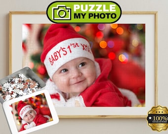 Baby's First Christmas Photo Puzzle Gift Personalized Custom Puzzle from Photo Gift Picture Puzzle 30 to 1000 piece Photo Puzzles jigsaw