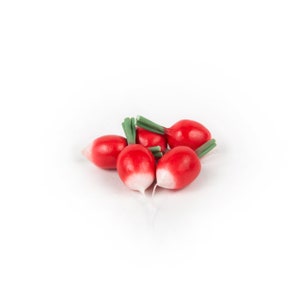 radish,miniature copy,polymer clay,handmade,doll food,Montessori toys,educational toys