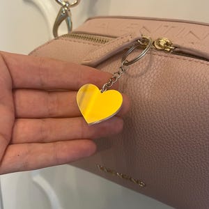 Heart Shaped Iridescent Keychain