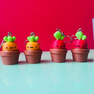 Pendientes de zanahoria, rábano y nabo, verduras