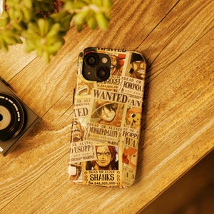 Coque de portable One Piece, Anime, Coque de portable durable pour iPhone 16, 15, 14, Samsung S24, S23, S22, S21, Cadeaux pour les fans de One Piece.