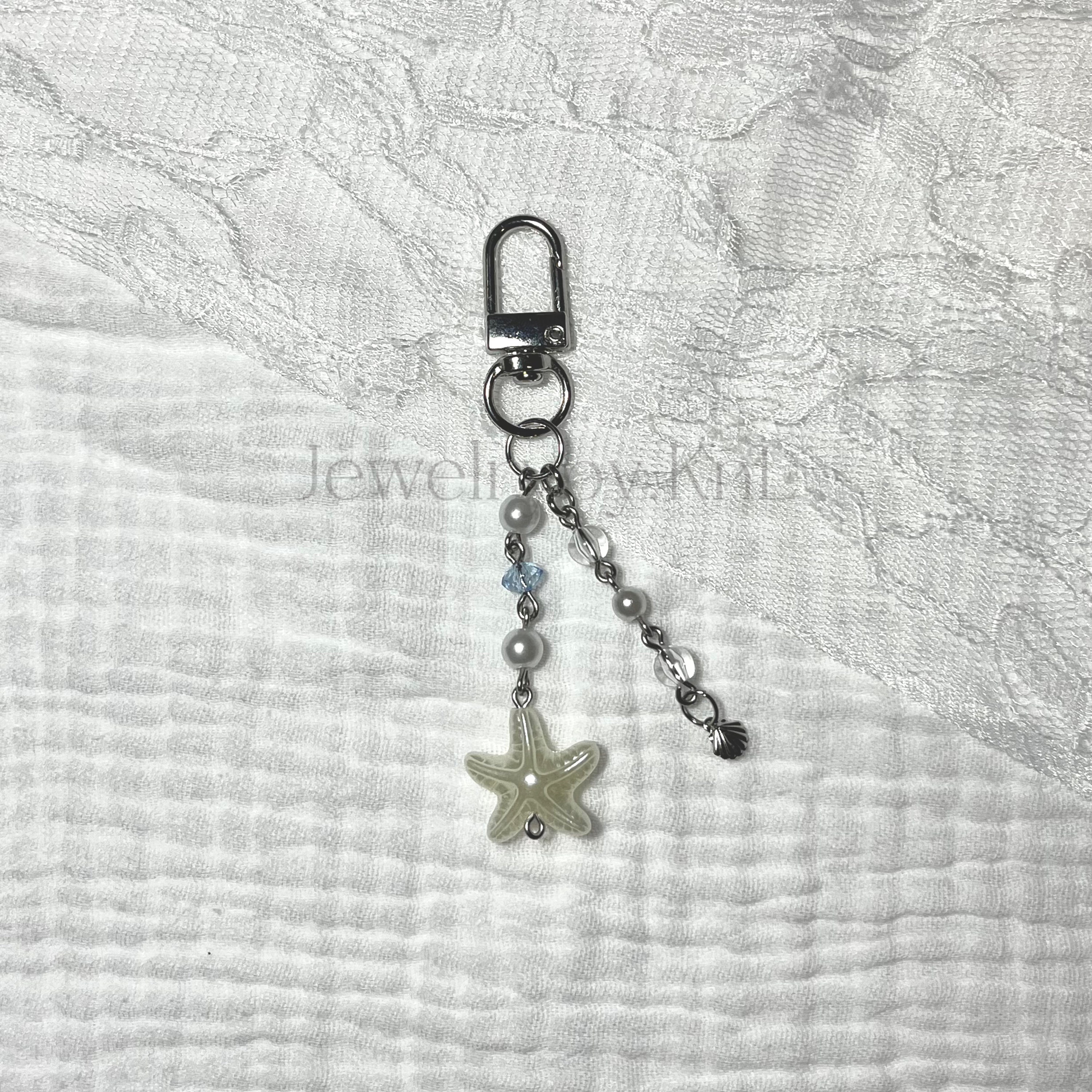 Dangle Chain Keychain Cute and Simple Beaded Dangle Keychain / Phone Strap ( Phone Charm ...
