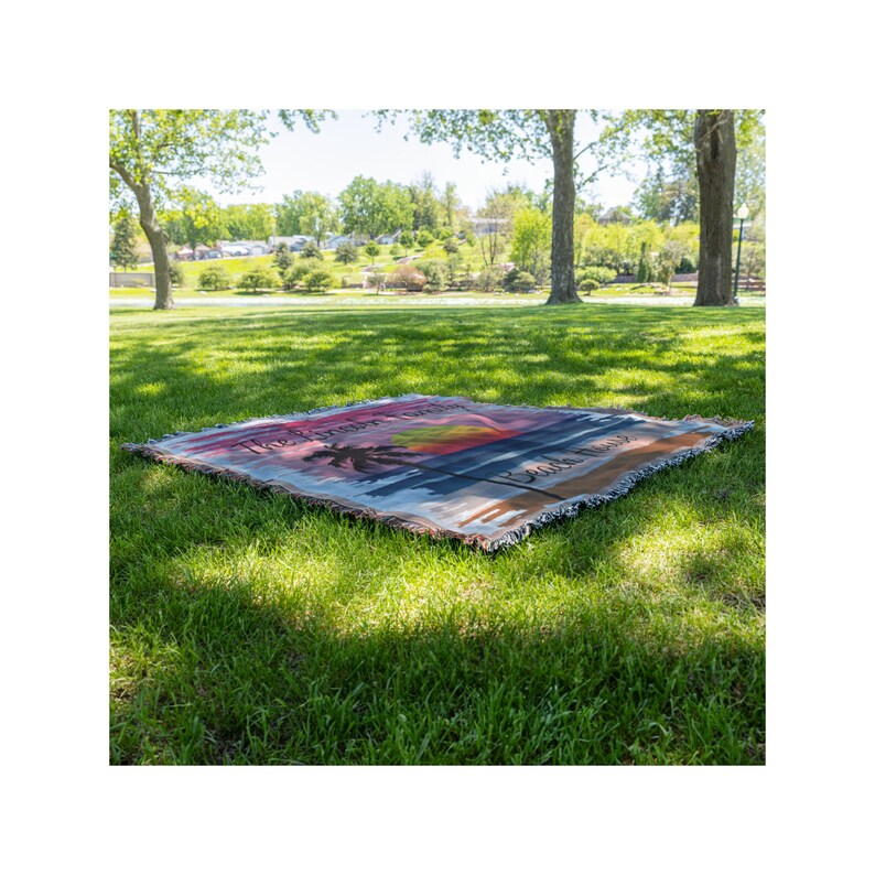 Personalized Sunset Woven Blanket, Beach House Blanket,tapestry Blanket