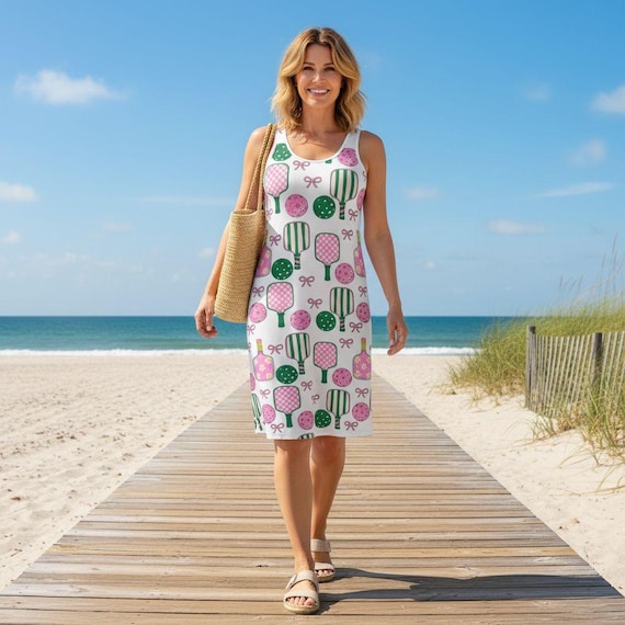 pickleball dress Dress,Beach dress, Swimsuit coverup, Pickleball lover gift do not bleach Tennis Pickleball Dress - Up