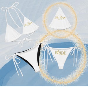 Personalized Bride Bikini,Bride Babe Honeymoon Swimsuit,Bridal Shower Gift,Gift for Bride