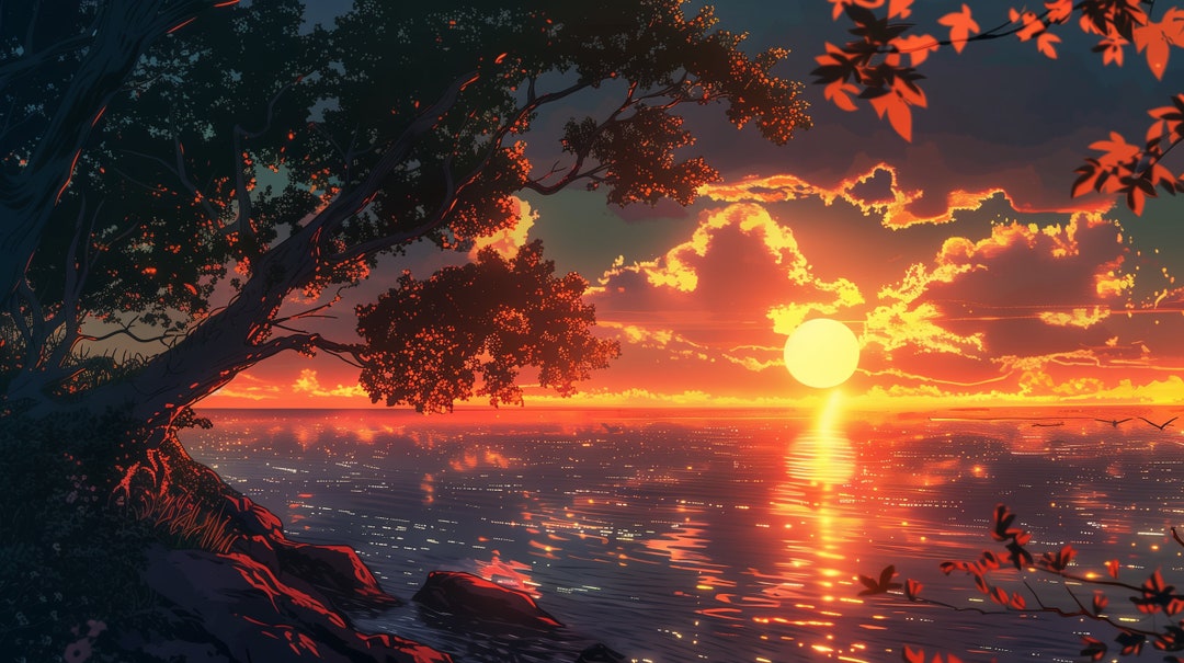 Stunning Sunset Wallpaper 4k Desktop Perfect for PC, Mac, Tablet