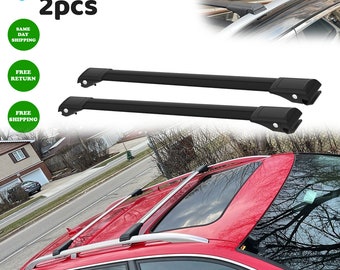 Audi A4 B7 Avant 2004-2008 for Roof Rack Cross Bars Easy Installation, Secure Attachment, Raised Roof Rails Black Color 2pcs Roof Bar