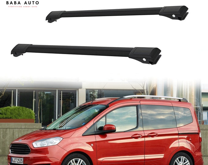 To Fits Ford Focus Turnier/Estate/Wagon  2004-2010 Roof Rack Cross Bars Rails Black 2pcs-Luggage Rack Carrier Flush-mounted Roof Rails