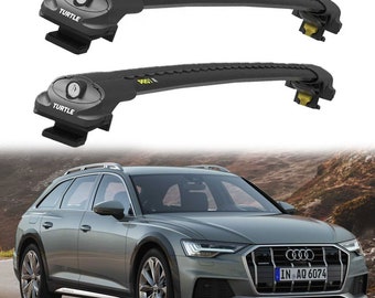 For Audi A6 ALLROAD (C8) 2019-2023 Roof Rack Cross Bars Rails Black 2pcs-Luggage Rack Carrier Raised  Roof Rails Aluminum