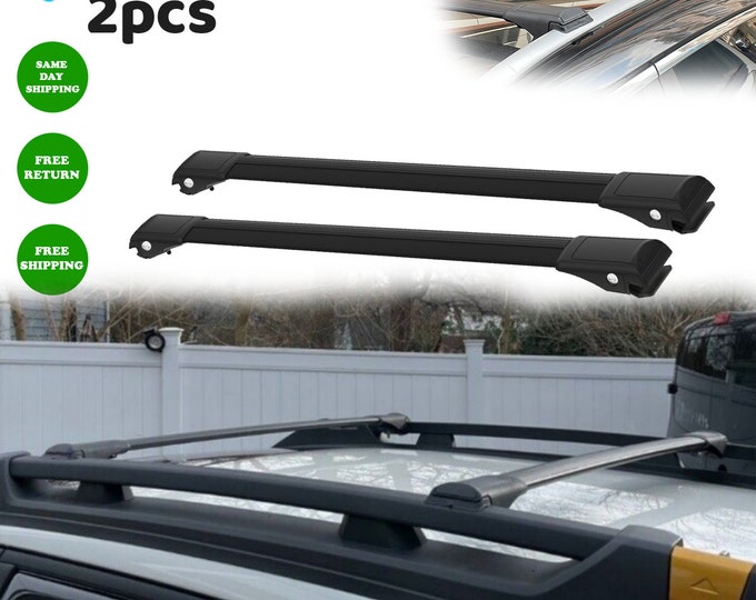 Subaru Outback Wilderness 2022-2024 Roof Rack Cross Bars Rails Black or Silver Pair-Luggage Rack Carrier Raised  Roof Rails Aluminum