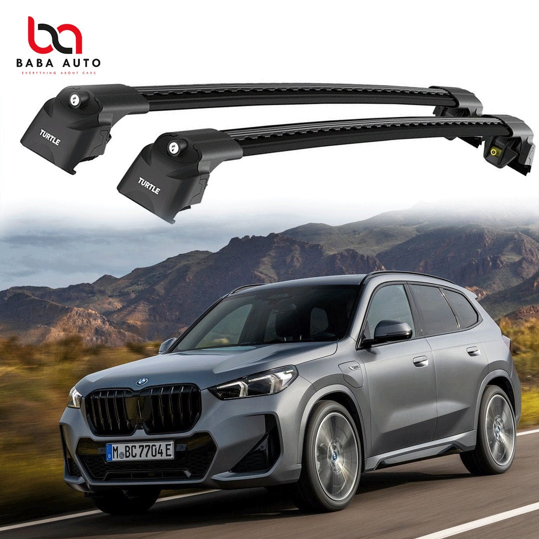 Lockable Aerodynamic Black Cross Bars Roof Rack for BMW X1 F48 2016 ...