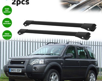 Land Rover Freelander 1997-2006 Roof Rack Cross Bars Easy Installation Secure Attachment Raised Roof Rails Black Roof Bar