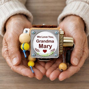 Cubo antistress personalizzato per persone con demenza, giocattolo sensoriale per l'Alzheimer, regalo per la cura della memoria per mamma, papà, nonna, nonno, Busy Cube