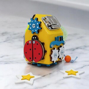 Montessori busy cube, Busy board for toddler, busy board 1 year old travel, toddler gifts, fidget toys, toddler birthday gift toy montessori