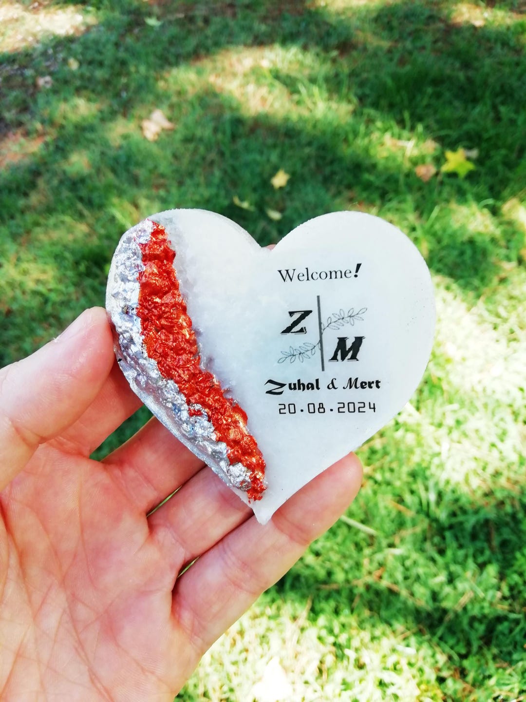 Personalized Heart Nikkah Favor - Wedding Keepsake for Guest - Handmade ...