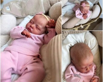 Muñecas Reborn de vinilo de silicona suave para bebés, muñecas para bebés recién nacidos realistas para dormir de 18 pulgadas, muñecas realistas para niñas pequeñas