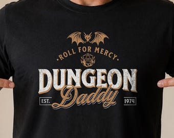 Personalized Dungeon Daddy Shirt, Custom DnD Shirt for Dad, Dungeons and Dragons Gift, Dungeon Master Gift, Gamer Dad Shirt, RPG Shirt