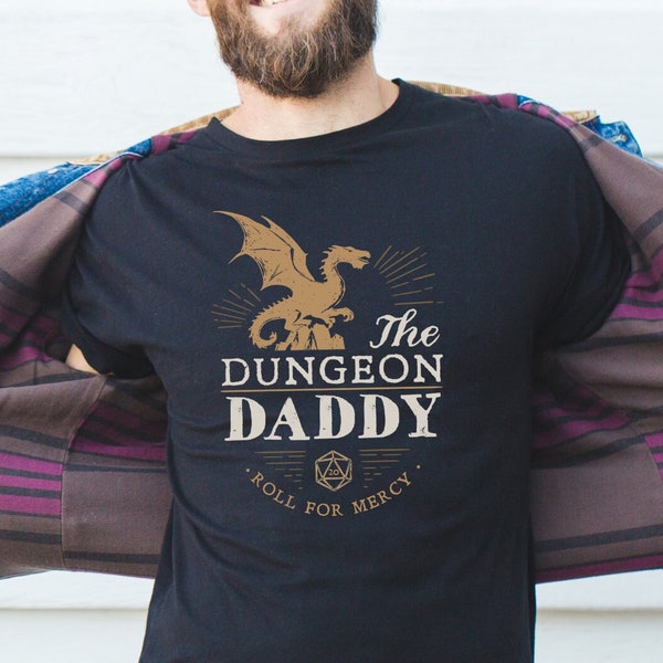 Awesome Dungeon Daddy DnD Shirt - Roleplaying T-shirt - Dungeons and Dragons Shirt - Fathersday