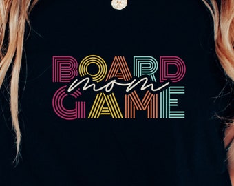 Board Game Shirt for Game Night Moms — Retro Colorful Tee for Board Game Lovers, a Board Game Gift for Her and Gaming Gift for Moms