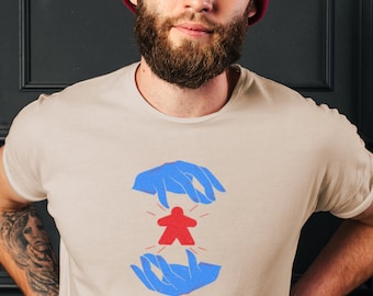 Board Game Meeple T-Shirt – Gift for Board Game Fans Nerdy Clothing Geek Shirt Meeple Design Gamer Accessory