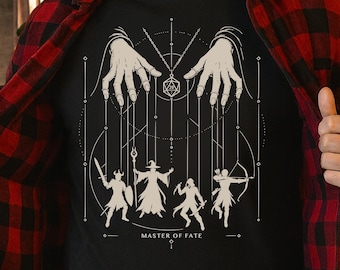 Dungeon Master Shirt – Master of Fate DnD Shirt – Fathers Day Gift for Dad – Dungeons and Dragons Shirt – RPG Gift for Him