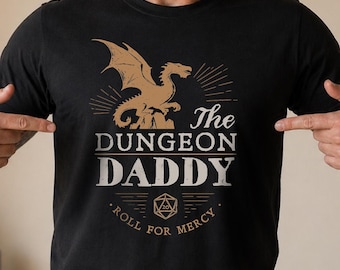 Dungeon Daddy DnD Shirt — Dungeon Master Gift for Him, DnD Dad Shirt, Vintage Dungeons and Dragons Tee