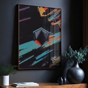 DnD Print Wall Art D20 Dice Poster Dungeons and Dragons Artwork Perfect Gift for Roleplaying Fans Game Room Decor