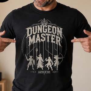 Dungeon Master Shirt, DnD Shirt, RPG Gamer Tee, Dungeons and Dragons Gift for Him, Fantasy Shirt, Father's Day Gift, Unisex fit, Gamer shirt