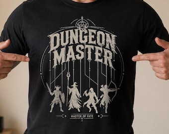 Dungeon Master Shirt, DnD Shirt, RPG Gamer Tee, Dungeons and Dragons Gift for Him, Fantasy Shirt, Father's Day Gift, Unisex fit, Gamer shirt