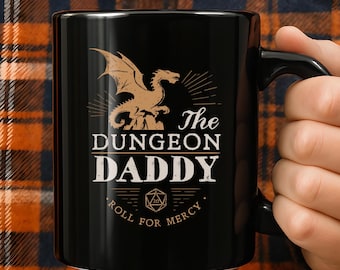 DnD coffee mug Dungeon Daddy gift RPG tea cup fantasy coffee geek gift Dungeon Master mug gamer accessories roleplay