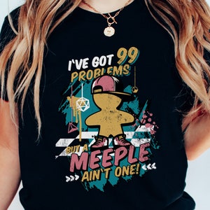 Funny Board Game shirt, Meeple Shirt, Dungeons And Dragons, Retro Geeky tee, Board Games Outfit, Board game t-shirt,