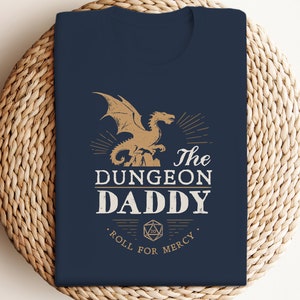 Dungeon Daddy Shirt DnD T-Shirt Dungeon Master Gift RPG Tee Fantasy Shirt Dice Game Apparel Board Game Geek Clothing