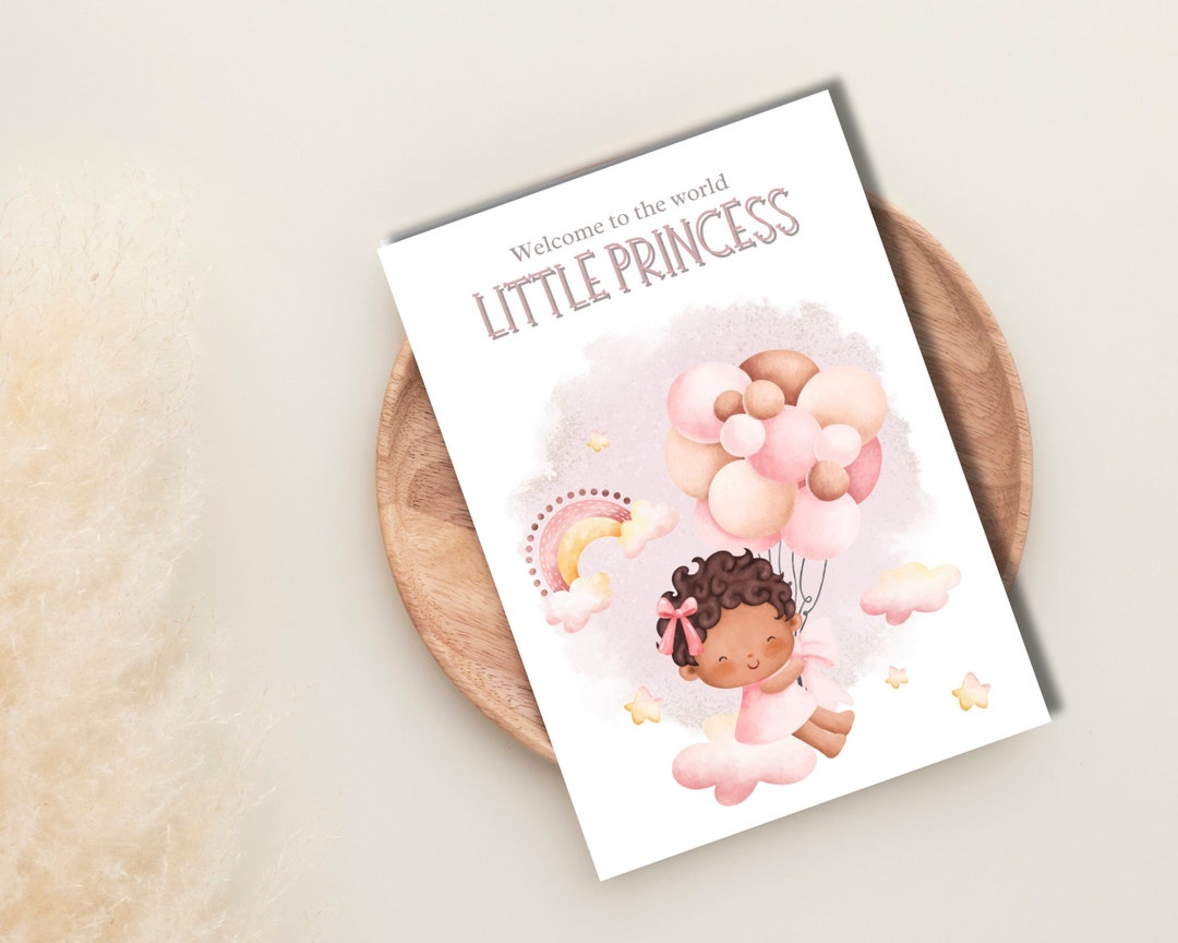 Welcome Baby Girl Card, Digital Download, Printable Welcome Baby Girl ...