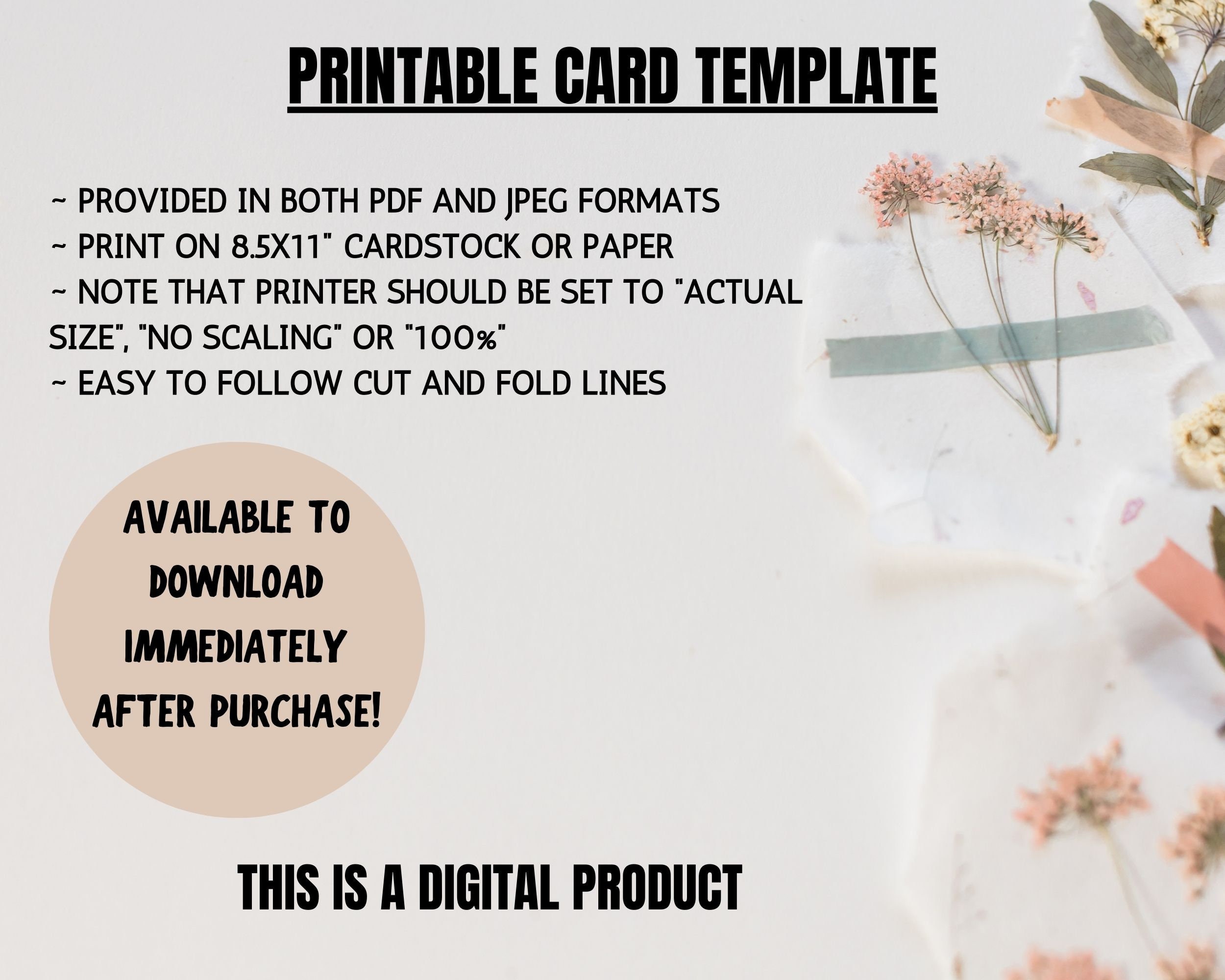 Printable Wedding Card, Wedding Card, Printable Greeting Card, Print at ...